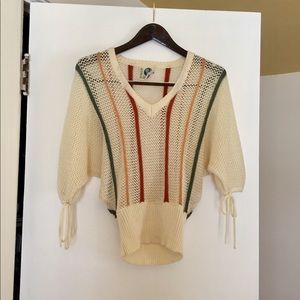 Vintage Open Knit Boho Sweater